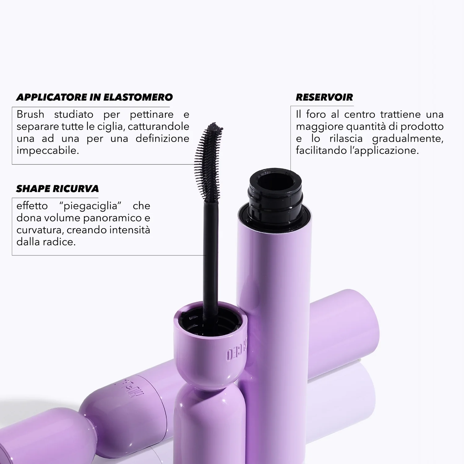 Mulac Lash Ceo Mascara 3 in 1 Volumizzante, Allungante e Incurvante - Image 4