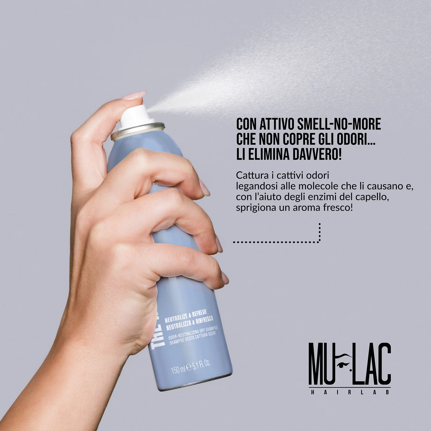 Mulac THE REFRESHER Shampoo Secco Cattura Odori - Image 4