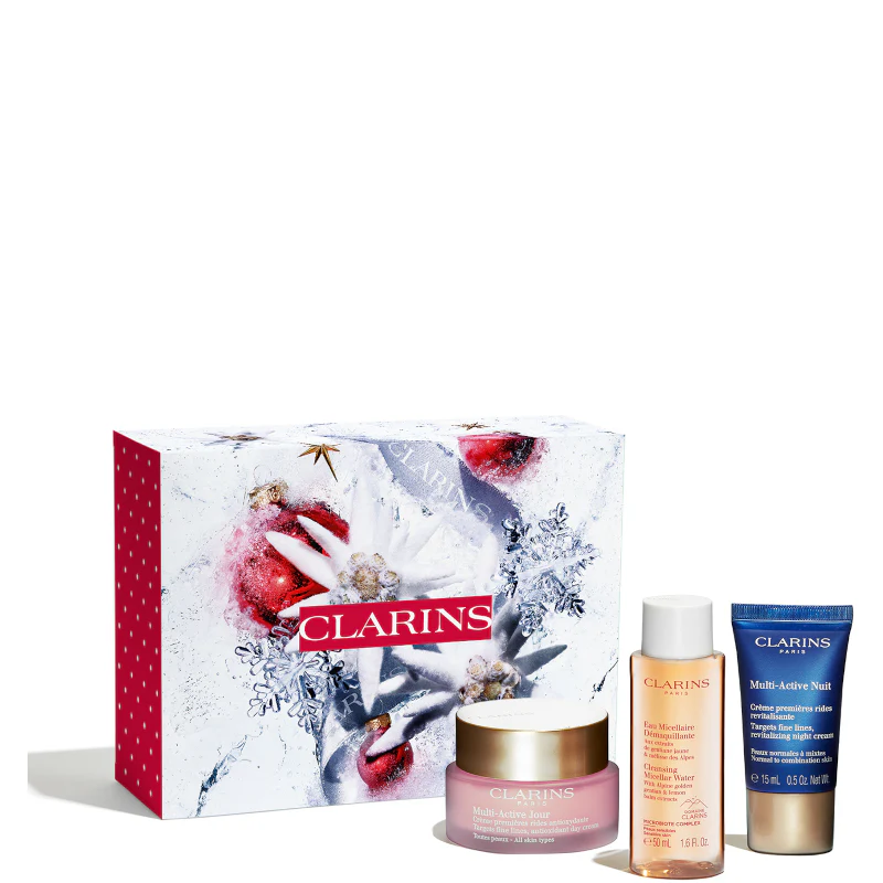 Multi-Active Jour - Tutti i tipi di Pelle Confezione 50 ML Crema Viso Giorno + 15 ML Crema Viso Notte + 50 ML Acqua Micellare + Beauty Clarins - Image 2